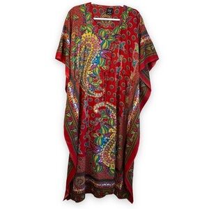 Red Graphic Print Maxi/Mumu - One Size